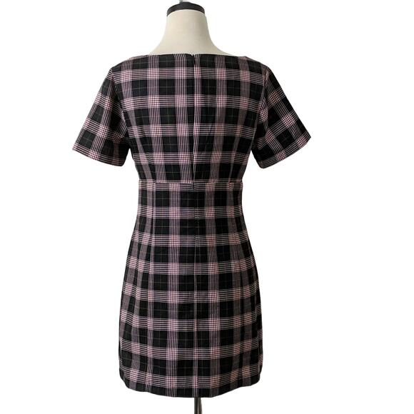 Lulus Extra Credit Plaid Dark Academia Mini Dress - Picture 4 of 11